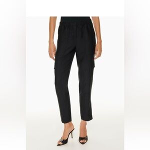 Aritzia Babaton Titan Linen Pants, sz0, Black. NWT.